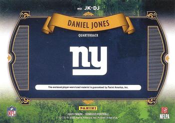 2020 Donruss - Jersey Kings Studio Series #JK-DJ Daniel Jones Back