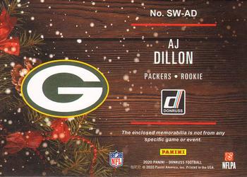 2020 Donruss - Rookie Holiday Sweater #SW-AD AJ Dillon Back