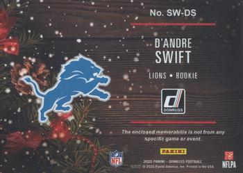 2020 Donruss - Rookie Holiday Sweater #SW-DS D'Andre Swift Back