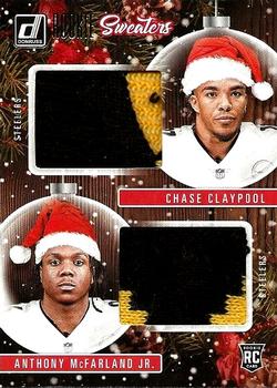 2020 Donruss - Rookie Holiday Sweater Dual #SWD-PI Anthony McFarland Jr. / Chase Claypool Front