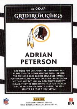 2020 Donruss - Gridiron Kings #GK-AP Adrian Peterson Back