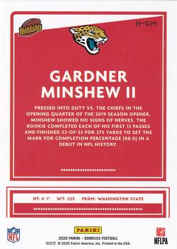 2020 Donruss - Highlights #H-GM Gardner Minshew II Back