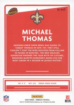 2020 Donruss - Highlights #H-MT Michael Thomas Back
