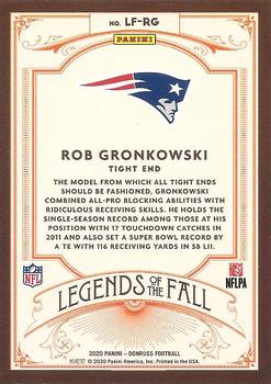 2020 Donruss - Legends of the Fall #LF-RG Rob Gronkowski Back