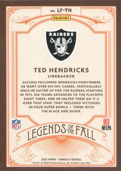 2020 Donruss - Legends of the Fall #LF-TH Ted Hendricks Back