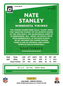 2020 Donruss - Optic Preview Red and Green #P-300 Nate Stanley Back