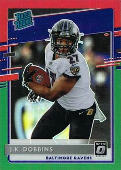 2020 Donruss - Optic Preview Red and Green #P-311 J.K. Dobbins Front