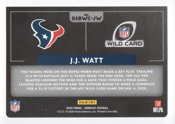 2020 Donruss - Road to the Super Bowl Wild Card #RSBWC-JW J.J. Watt Back