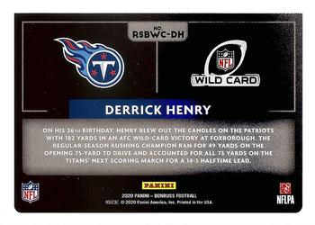 2020 Donruss - Road to the Super Bowl Wild Card #RSBWC-DH Derrick Henry Back