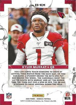 2020 Donruss - Elite Series #ES-KM Kyler Murray Back