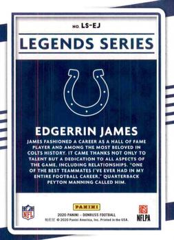 2020 Donruss - Legends Series #LS-EJ Edgerrin James Back