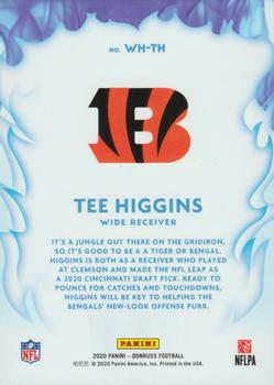 2020 Donruss - White Hot Rookies #WH-TH Tee Higgins Back