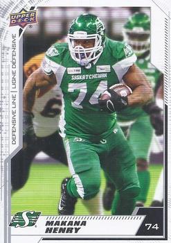 2020 Upper Deck CFL #92 Makana Henry Front