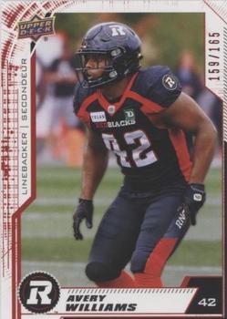 2020 Upper Deck CFL - Red #75 Avery Williams Front