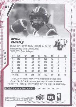 2020 Upper Deck CFL - Red #81 Mike Reilly Back