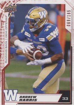 2020 Upper Deck CFL - Red #91 Andrew Harris Front