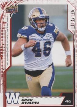2020 Upper Deck CFL - Red #105 Chad Rempel Front