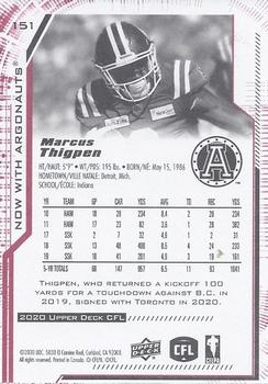2020 Upper Deck CFL - Red #151 Marcus Thigpen Back