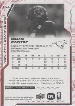 2020 Upper Deck CFL - Red #154 Ronnie Pfeffer Back