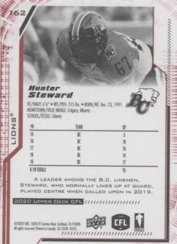 2020 Upper Deck CFL - Red #162 Hunter Steward Back