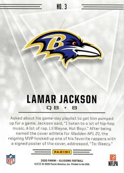 2020 Panini Illusions #3 Lamar Jackson Back
