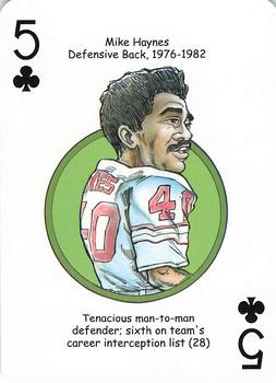 2016 Hero Decks New England Patriots Football Heroes Playing Cards #5♣ Mike Haynes Front
