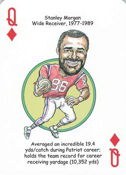 2016 Hero Decks New England Patriots Football Heroes Playing Cards #Q♦ Stanley Morgan Front