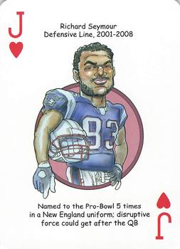 2016 Hero Decks New England Patriots Football Heroes Playing Cards #J♥ Richard Seymour Front