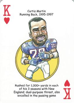 2016 Hero Decks New England Patriots Football Heroes Playing Cards #K♥ Curtis Martin Front