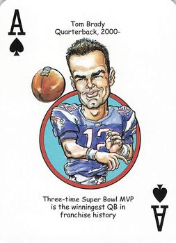 2016 Hero Decks New England Patriots Football Heroes Playing Cards #A♠ Tom Brady Front