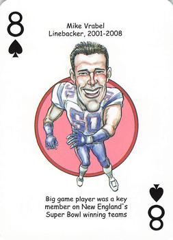 2016 Hero Decks New England Patriots Football Heroes Playing Cards #8♠ Mike Vrabel Front