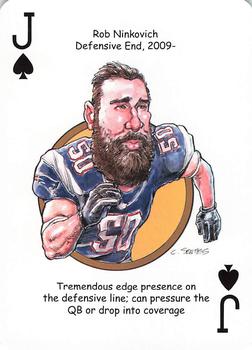 2016 Hero Decks New England Patriots Football Heroes Playing Cards #J♠ Rob Ninkovich Front