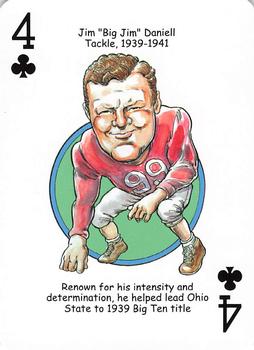 2014 Hero Decks Ohio State Buckeyes Football Heroes Playing Cards #4♣ James Daniell Front