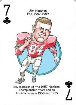 2014 Hero Decks Ohio State Buckeyes Football Heroes Playing Cards #7♣ Jim Houston Front