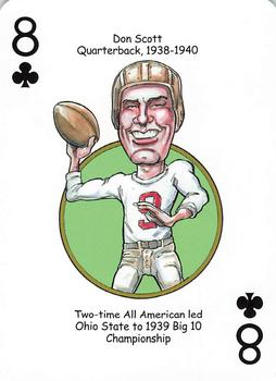 2014 Hero Decks Ohio State Buckeyes Football Heroes Playing Cards #8♣ Don Scott Front