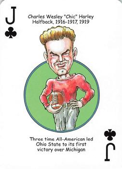 2014 Hero Decks Ohio State Buckeyes Football Heroes Playing Cards #J♣ Chic Harley Front