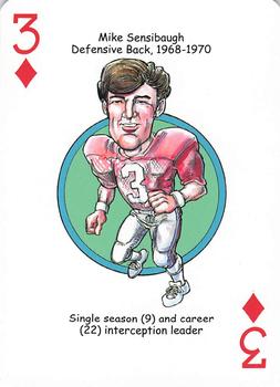 2014 Hero Decks Ohio State Buckeyes Football Heroes Playing Cards #3♦ Mike Sensibaugh Front