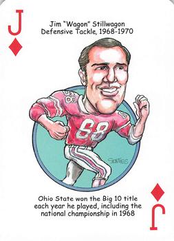 2014 Hero Decks Ohio State Buckeyes Football Heroes Playing Cards #J♦ Jim Stillwagon Front