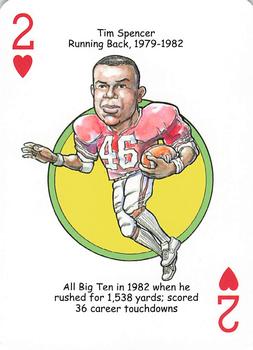 2014 Hero Decks Ohio State Buckeyes Football Heroes Playing Cards #2♥ Tim Spencer Front