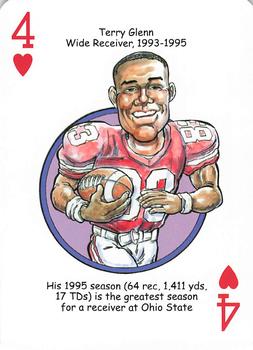 2014 Hero Decks Ohio State Buckeyes Football Heroes Playing Cards #4♥ Terry Glenn Front