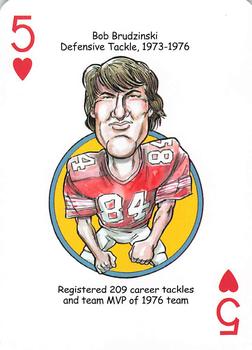 2014 Hero Decks Ohio State Buckeyes Football Heroes Playing Cards #5♥ Bob Brudzinski Front