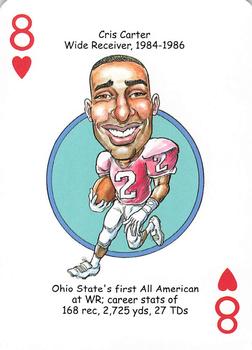 2014 Hero Decks Ohio State Buckeyes Football Heroes Playing Cards #8♥ Cris Carter Front