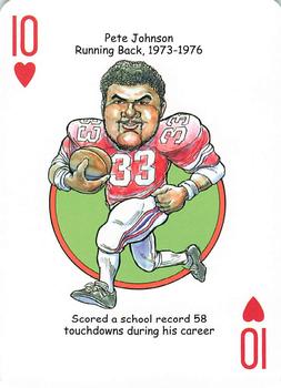 2014 Hero Decks Ohio State Buckeyes Football Heroes Playing Cards #10♥ Pete Johnson Front