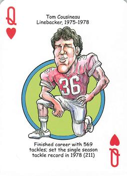 2014 Hero Decks Ohio State Buckeyes Football Heroes Playing Cards #Q♥ Tom Cousineau Front