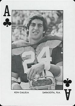 1973 Auburn Tigers Playing Cards (Orange Backs) #A♣ Ken Calleja Front