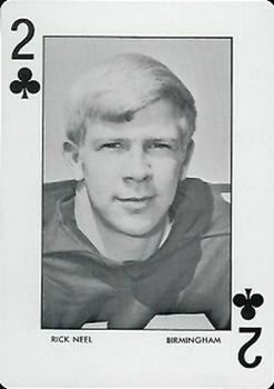 1973 Auburn Tigers Playing Cards (Orange Backs) #2♣ Rick Neel Front