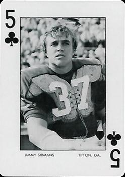 1973 Auburn Tigers Playing Cards (Orange Backs) #5♣ Jimmy Sirmans Front