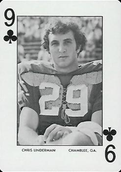 1973 Auburn Tigers Playing Cards (Orange Backs) #9♣ Chris Linderman Front
