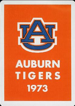 1973 Auburn Tigers Playing Cards (Orange Backs) #Q♣ Sherman Moon Back