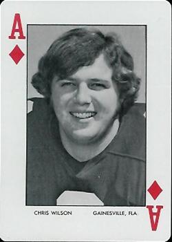 1973 Auburn Tigers Playing Cards (Orange Backs) #A♦ Chris Wilson Front